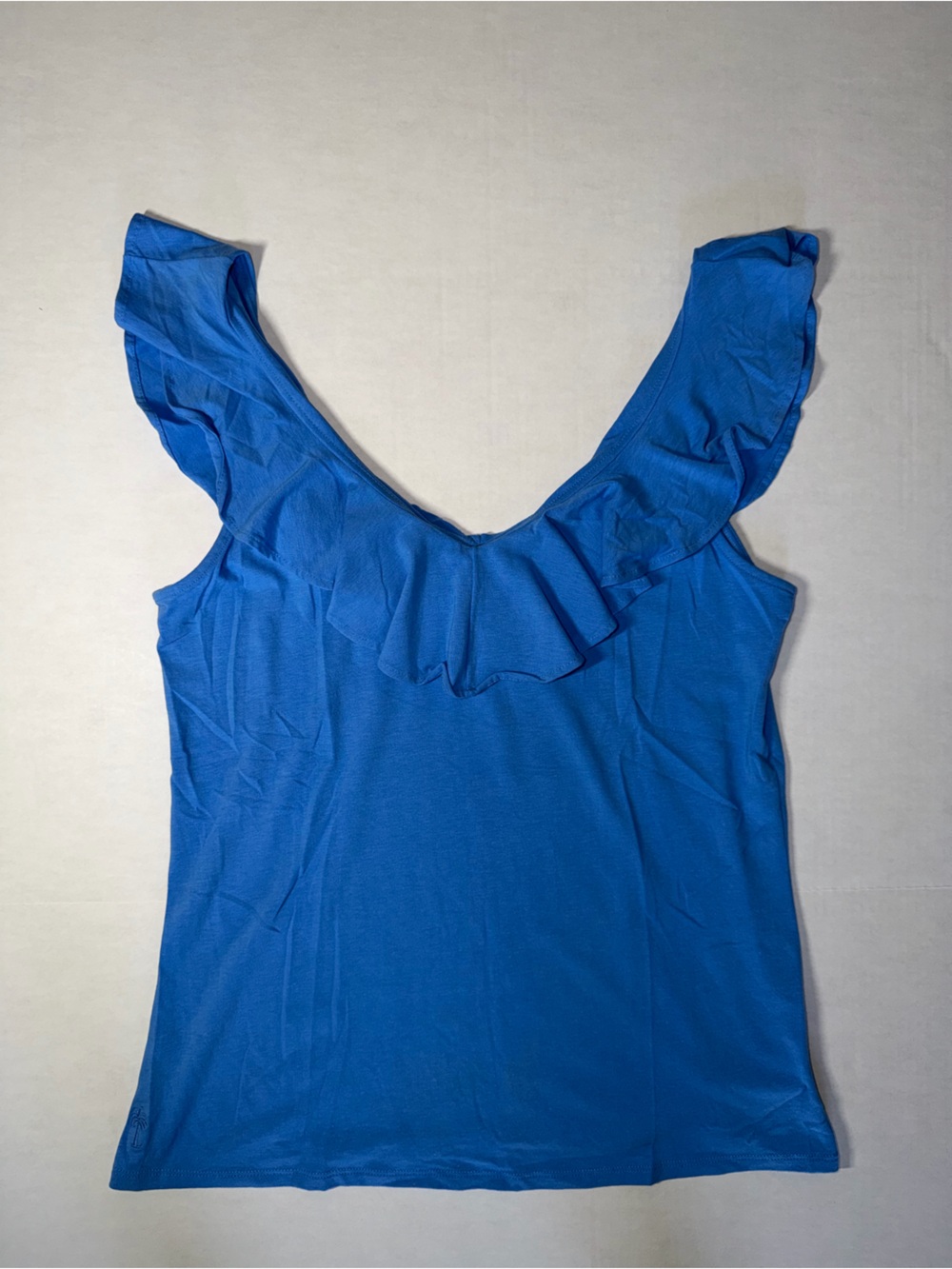 Lilly Pulitzer Bright Blue Ruffle Tank Top